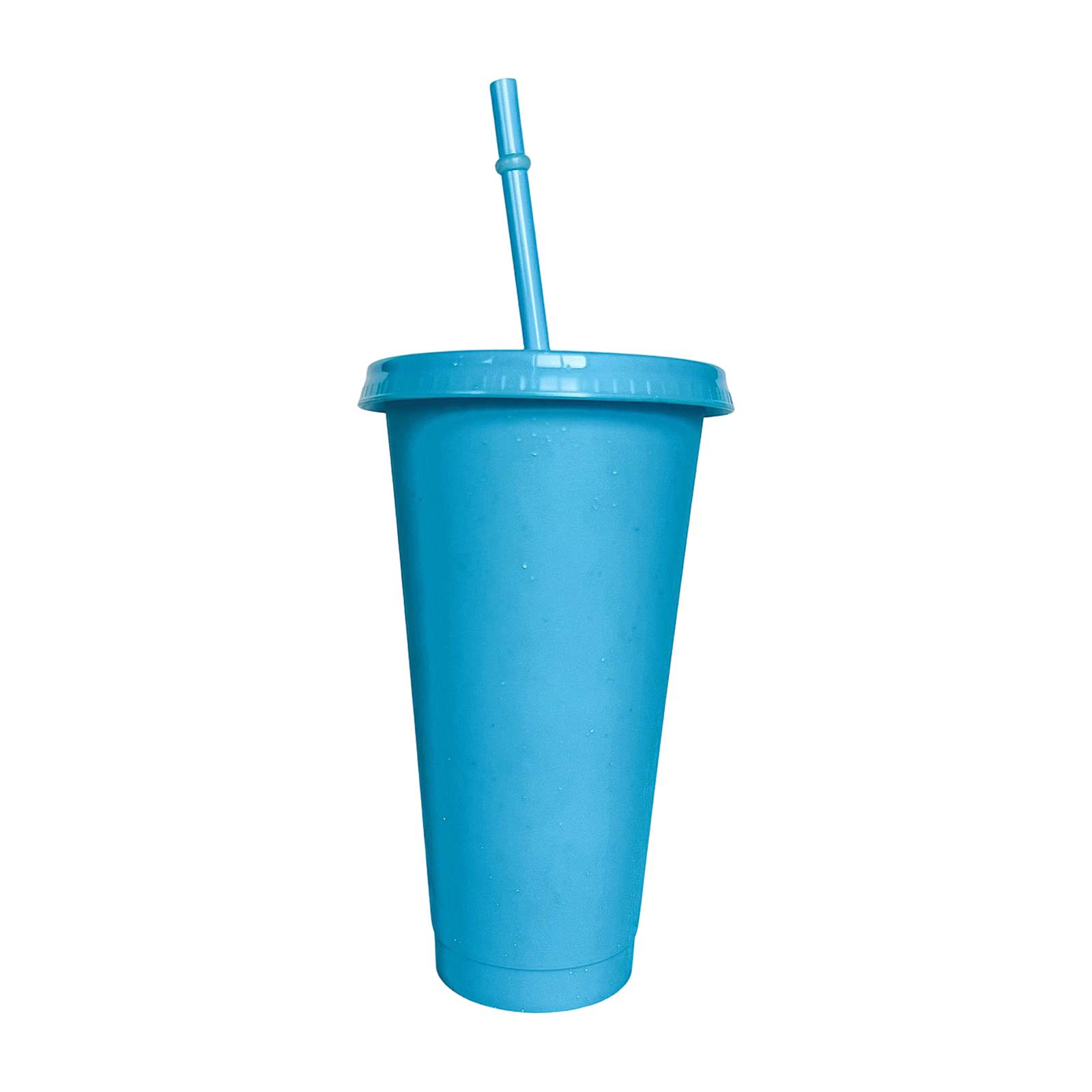 

Large Capacity 710ml Plastic Straw Cup Colorful Glitter Cup PP Material Single Layer Milk Tea Cold Drink Cup One Size