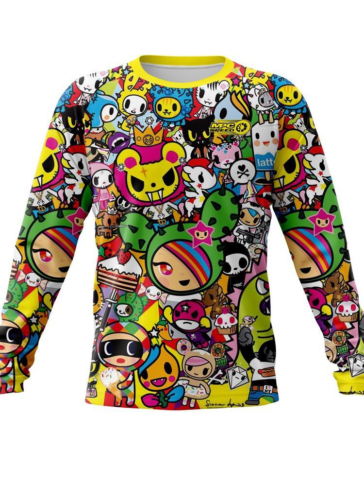 Graffiti men's downhill riding suit off-road motorcycle mountain bike suit racing suit summer