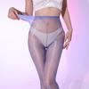 Women Ultra-Thin 1D Glossy Oil Shiny Tights Stocking High Waist Silk Sexy Transparent One Line Close Crotch Waistless Pantyhos