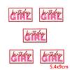 10pcs /Lots Pink Cartoon English Letter Embroidered Patches Diy Jackets Backpack Sew Badges Iron On Patches For Clothing Stickers 