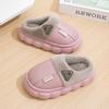 Winter waterproof cotton slippers boys fleece warm thick bottom non-slip new indoor home home parent-child cotton drag girls