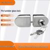 304 Stainless Steel Frameless Glass Door Bolt Lock for Single/Double Doors, No-Drill Padlock