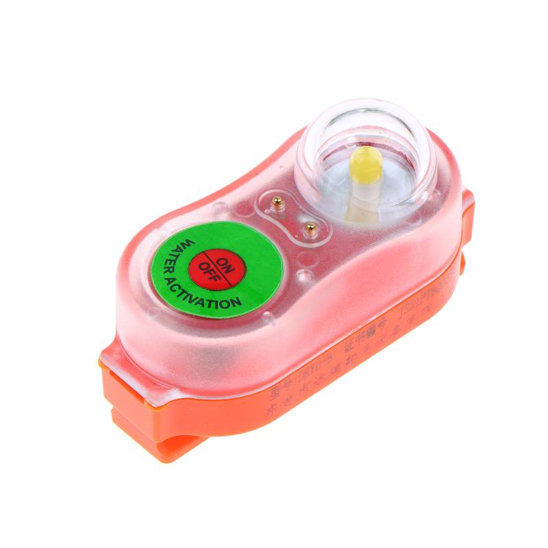 Led Seawater Activated Life Jacket Light Self Lighting Safety Vest Accessory Waterproof Plastic For Adult Survival Gear