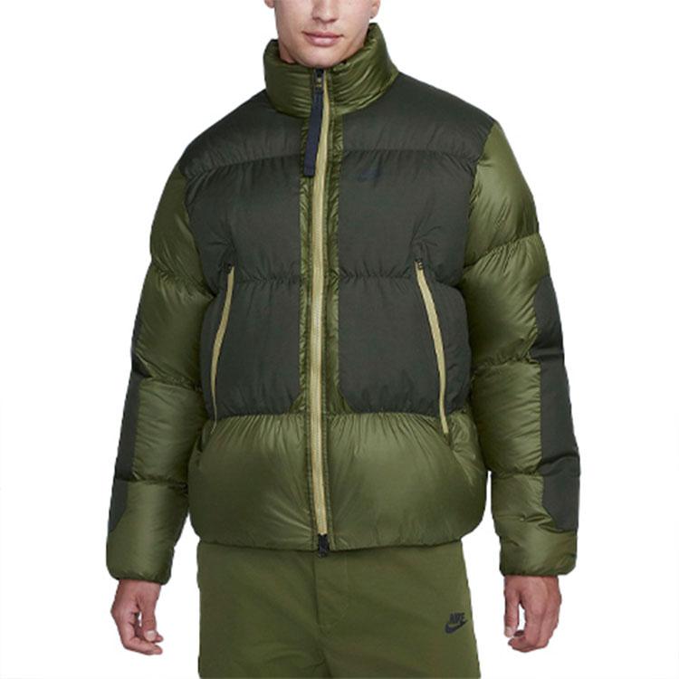 Nike Sport Manica Lunga Caldo Piumino Capispalla Uomo Capispalla Verde Ruido DD6979-326