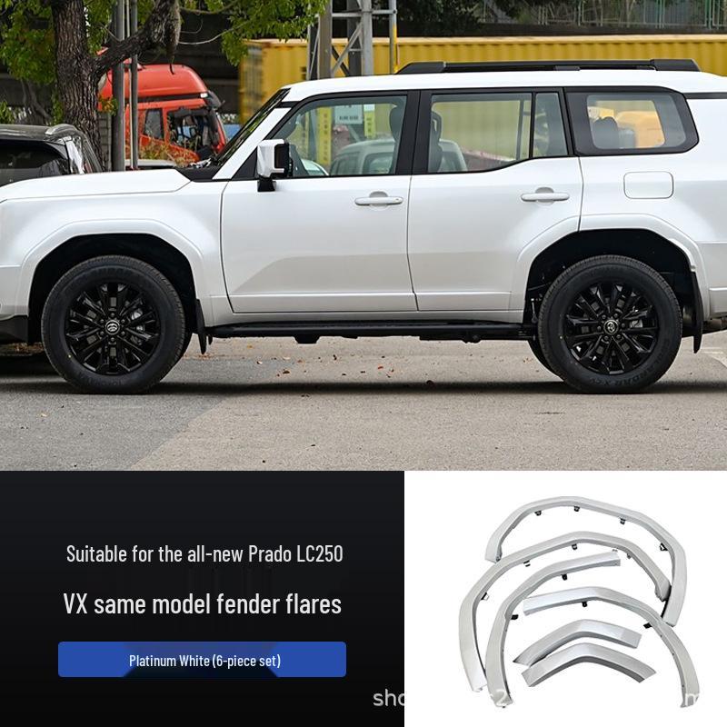 24-25 Toyota Prado LC250 VX Style Painted Fender Flares & Front Bumper Protectors