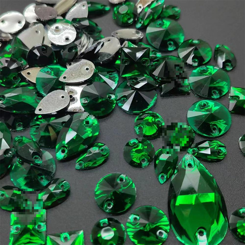Red Resin Shiny Glass Rhinestone Stickers: Mixed Style Sewing Accents for Dancewear