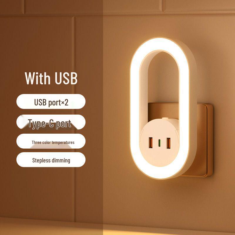 USB Bedside Lamp: Remote-Control Soft Night Light for Baby Feeding, Eye Protection, Energy-Saving, Multifunctional Sleep Aid