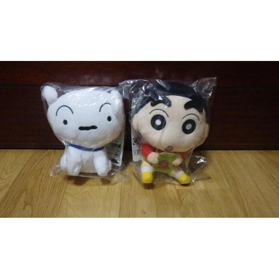 Ichiban Kuji Crayon Shin-chan Shiro Plush Toy Set