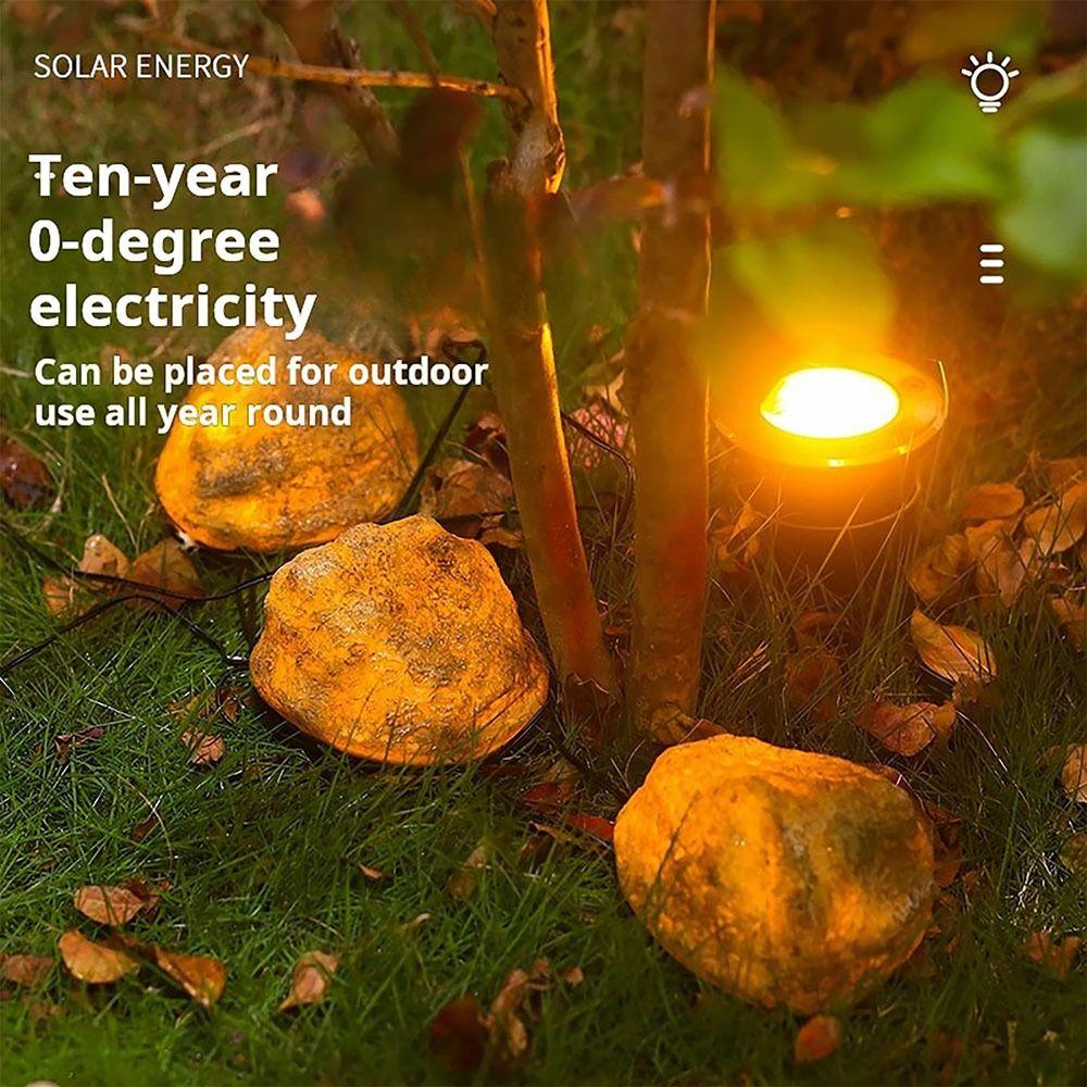 Auto on/Off LED Solar Light Cobblestone Shaped Solar Lawn Lamp Outdoor Pebble Lamp  Lawn
