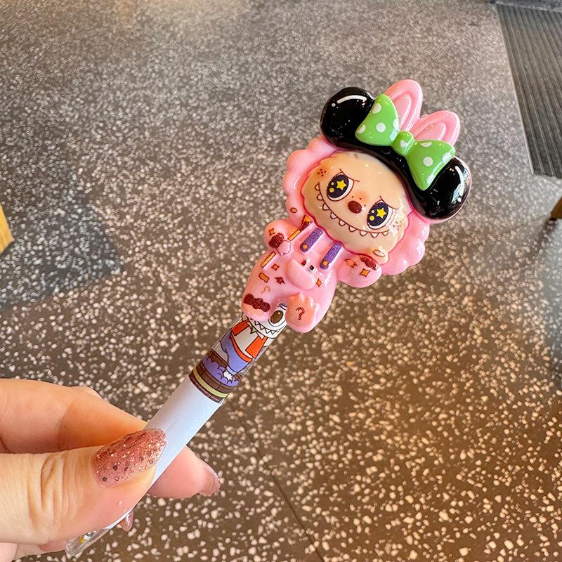 Funny Little Rabbit Press-action Neutral Pen, Special Quick-drying Soft-grip Brush Question Ballpoint Pen for High-value Students' Exams