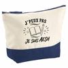 Large Pencil Case - PLANETEE - I Can't Minimalist - 100% Cotton - 33×23×11 Cm (5 Liters) - Metal Zip Closure