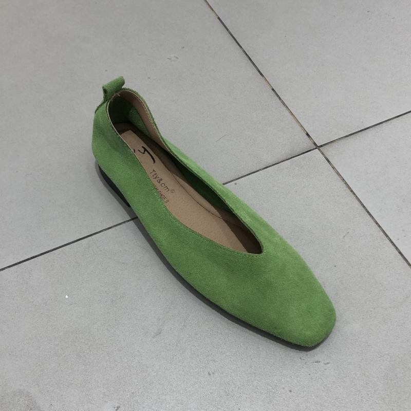 Fashion Bailamos Women's Square Toe Vintage Flats Soft Loafers Comfortable Leather Ballet Shoes for Female Dress Shoes Mujer
