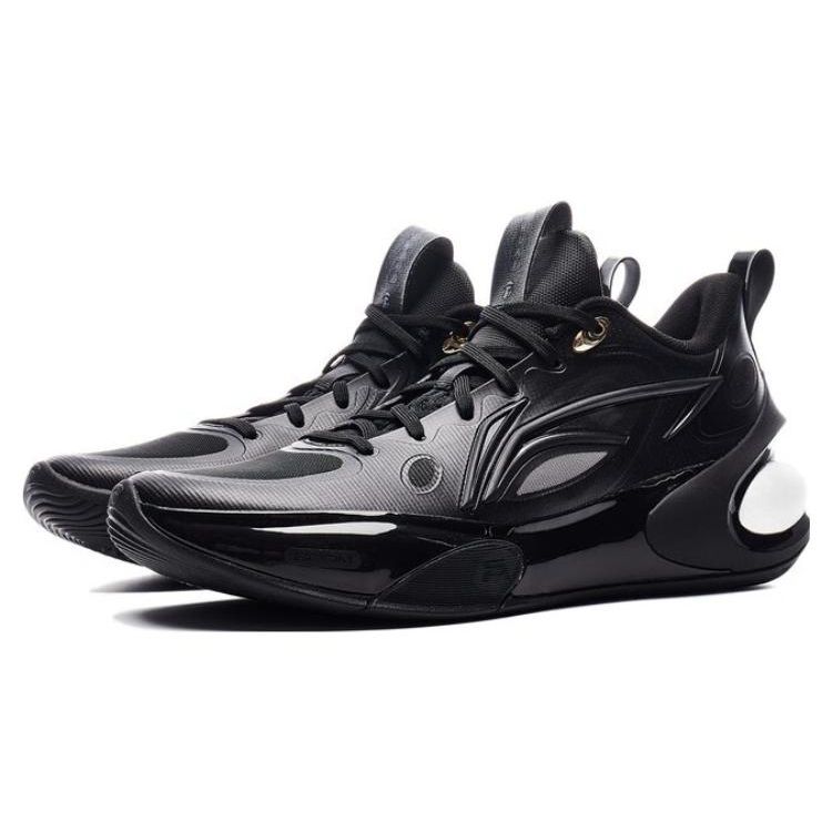 Li Ning Yu Shuai 17 Low Reflective Lightweight High Resilience Non-Slip Low-Top Basketball Shoes Men sneaker Black ABAT127-3