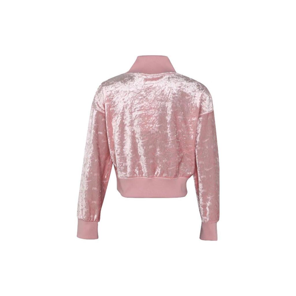 Nike Letter Embroidered Casual Stand Collar Loose Short Jacket Kids jackets Pink DJ5819-630