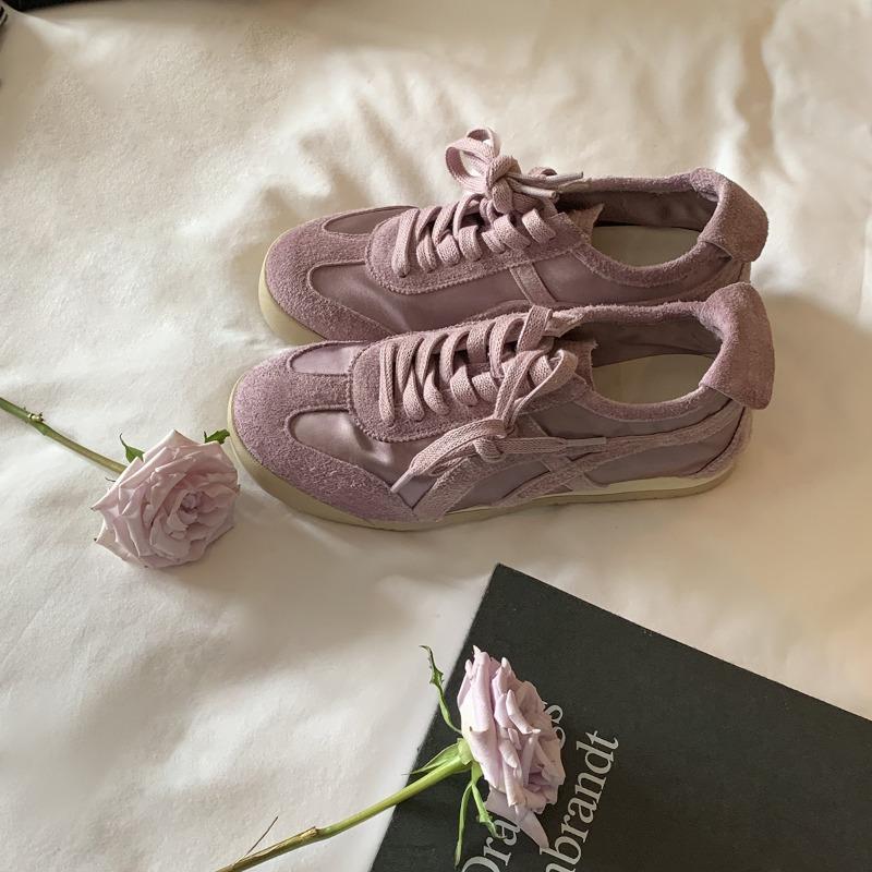 

Cowhide~ Shoes retro color matching lace-up versatile women s casual sports shoes 35