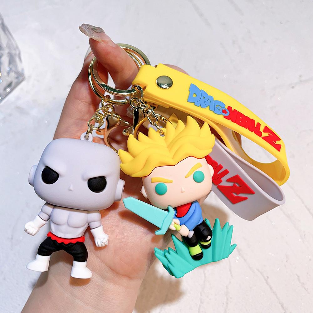 Entzückender 2024 Dragon Ball Son Goku Schlüsselanhänger Anime Weiches PVC Auto Schlüsselanhänger Geschenk