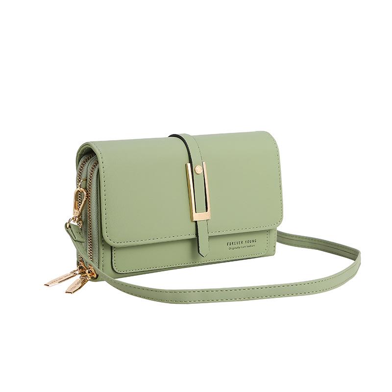 Urban Minimalist Women's Crossbody Wallet Bag with Card Slots & Phone Compartment