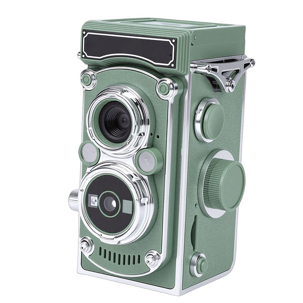 Vintage Digital Camera Portable TLR Style Retro 2.7K Video 24MP Autofocus Vlog Camera Manual Joystick for Beginners