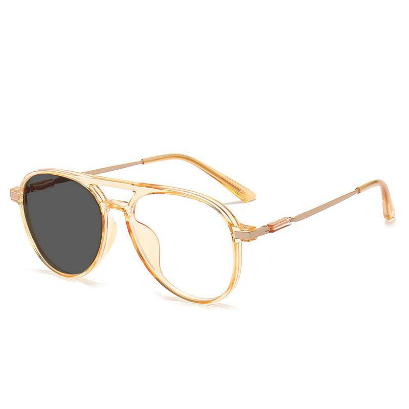 Anti Blue Light Toad Frame Photochromic Myopia Glasses Fashion Trend Near Sight Eyeglasses Lady and Gentleman 0 To -4.0