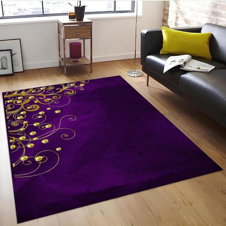 

Purple Gold , for Living Room Carpet, Modern Carpet,, Unique Design Carpet, Indoor E Floor Rugs 60*90cm