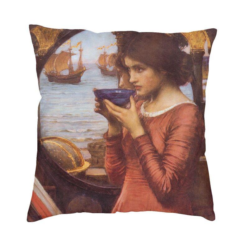 John William Waterhouse The Magic Circle Luxury Pillow Cover Decoration Painting Art Cushions for Sofa