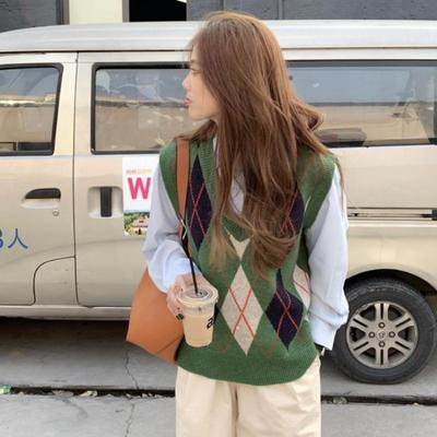 Πουλόβερ Γιλέκο Γυναικείο φθινόπωρο 2023 Κορεατική έκδοση Φαρδύ και ευέλικτο V λαιμόκοψη Εξωτερικό εσώρουχο εσωτερικά πλεκτό γιλέκο Γυναικείο πουλόβερ