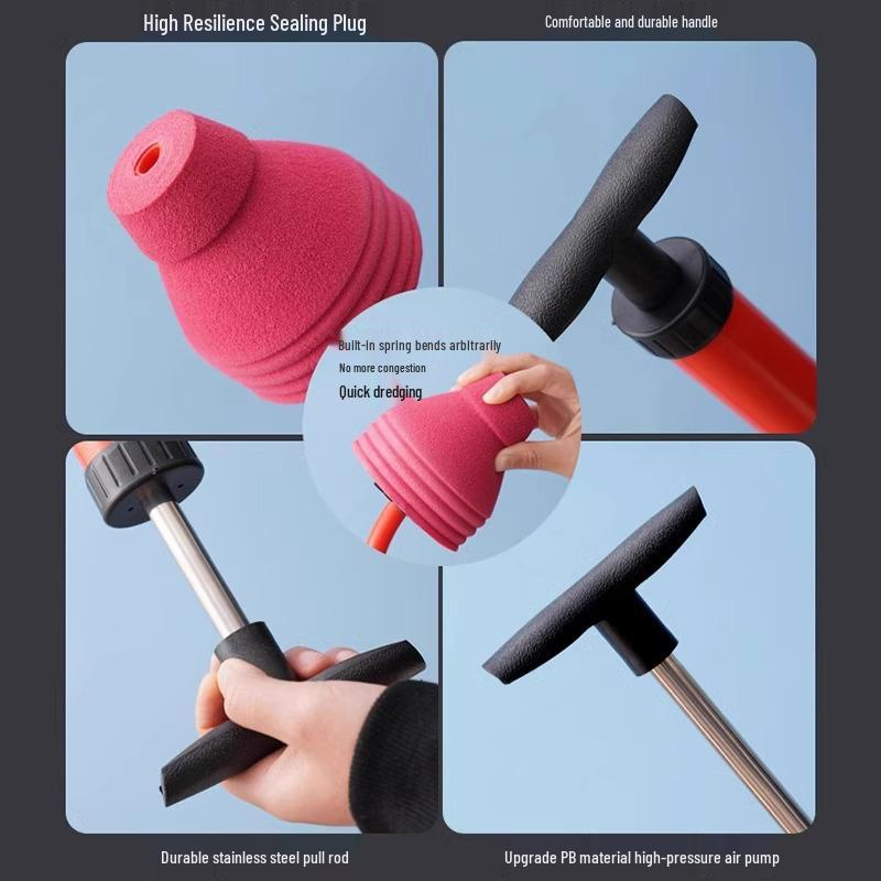 High-Pressure Toilet and Sewer Unclogging Tool