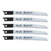 Kyocera Stary Ryobi Brzeszczot do wyrzynarki Typ standardowy Brzeszczot ostrzący do wykańczania obróbki drewna Zestaw 5 sztuk dla 66400247 CJ-250 MJ-50 nr 25