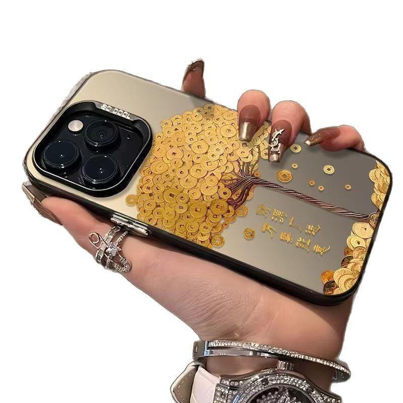 Gold Coin Money Tree Case for Apple IPhone 17 Pro Max and IPhone 16 Pro in A Trendy Chinese Style