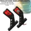 12/24V LED Side Marker Light - White Red Yellow Indicator Lamp For Trailer Truck Van Lorry, Multi-Functional Trailer Side I L8D1