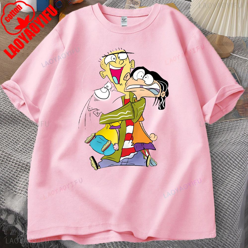 Ed,Edd N Eddy Man T Shirt Ed,Edd N Eddy Printed T-shirt Tops Hip-hop Novelty Trend Simple Style for Outdoor Enthusiasts
