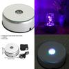 Elegant 110v-220v 3d Crystal Laser Display Light Base Stand Featuring Stylish Rotating Led Night Light Adapter