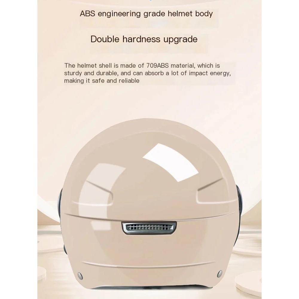 New Men Motorcycle Helmet Woman Electric Motor Car Scooter Bike Open Face Half Helmet Anti Safety Hat Bicycle Cap With Goggles