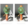 Pineapple Carrot Handheld Fan Press Misting Summer Cooling Fan Lightweight Portable Travel Outdoor Manual Mist Spray Personal Fan