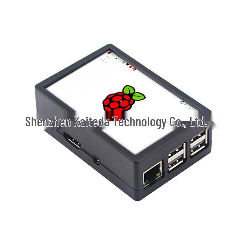 3.5" Raspberry Pi 60FPS Touch Display with ABS Shell, Bracket, Fan, and Heatsink