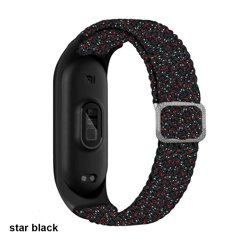 Bracelet for Mi band 10 8 7 6 Strap Elastic adjustable Nylon Braided Miband4 miband 5 correa Wristband for xiaomi Mi band 3 7 9