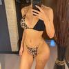Nowe Cyrkonie Leopardowy Bikini Kobiety Kostiumy Kąpielowe Damski Strój Kąpielowy Dwuczęściowy Zestaw Bikini Kąpielówki Kąpielówki Kąpiel