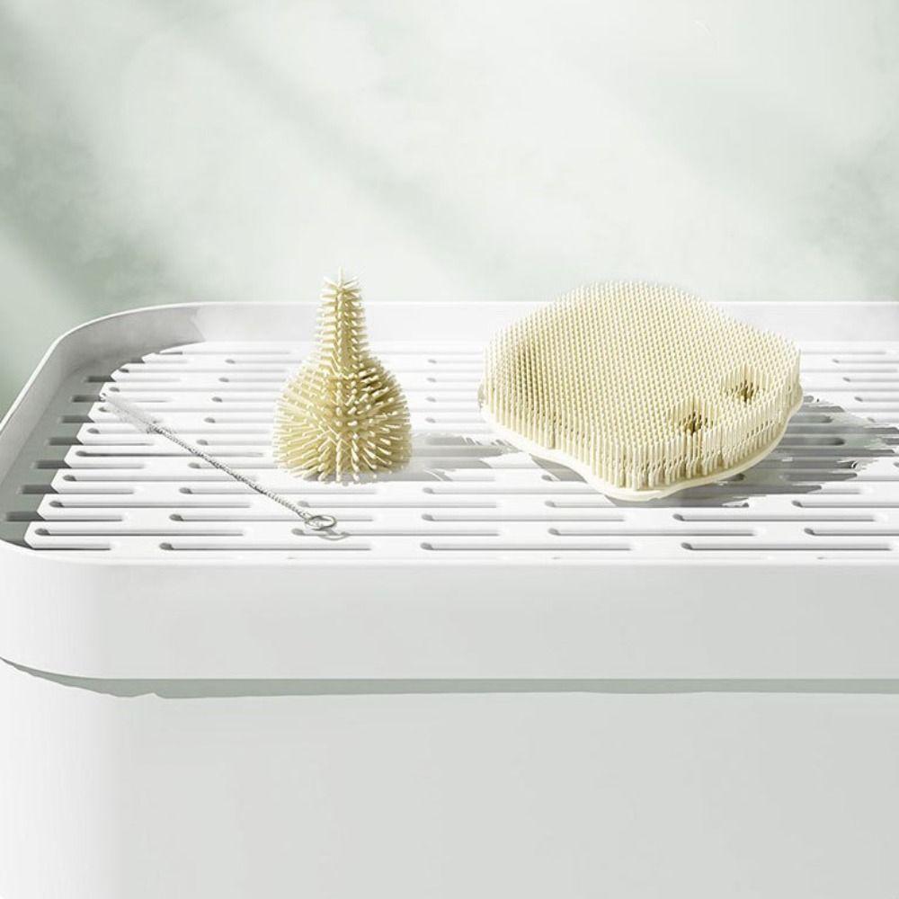 Drying Rack Combination Baby Silicone Bottle Brush Long Handle Cleaning Tool Set Cleaning Brush