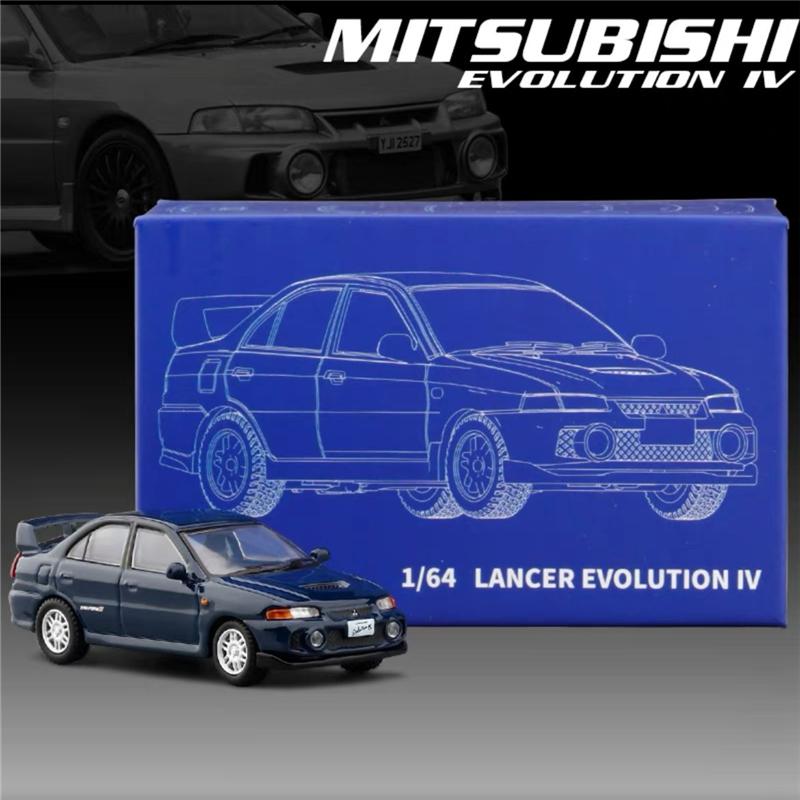 

1/64 Mitsubishis Lancer Evolution IV Four Alloy Sports Car Model Diecast Metal Race Car Vehicles Model Miniature Scale Kids Gift синій