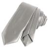 [Buzz Selection] Leather Necktie, Plain, Simple, Business, Formal, Casual, Wedding, Men's AC541 (Silver)