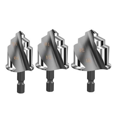 Professional Grade Step Drill With Hexagonal Shank For Precise Multi Size Hole Drilling In Plumbing and Electrical Work