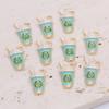 10Pcs Enamel Gold Plated Coffee Cups Charm Pendant For Jewelry Making Bracelet Necklace Diy Earrings Accessories Craft