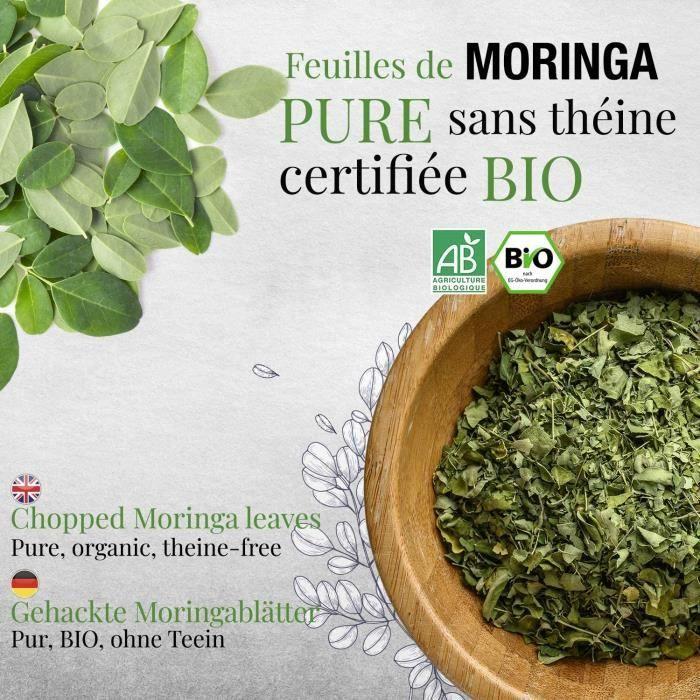 Infusion bio feuilles de moringa - 100g - en vrac