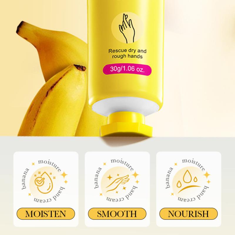 Banana Water Hand Cream 30g SADOER Moisturizing Anti-Dry and Cracking Autumn and Winter Hand Cream