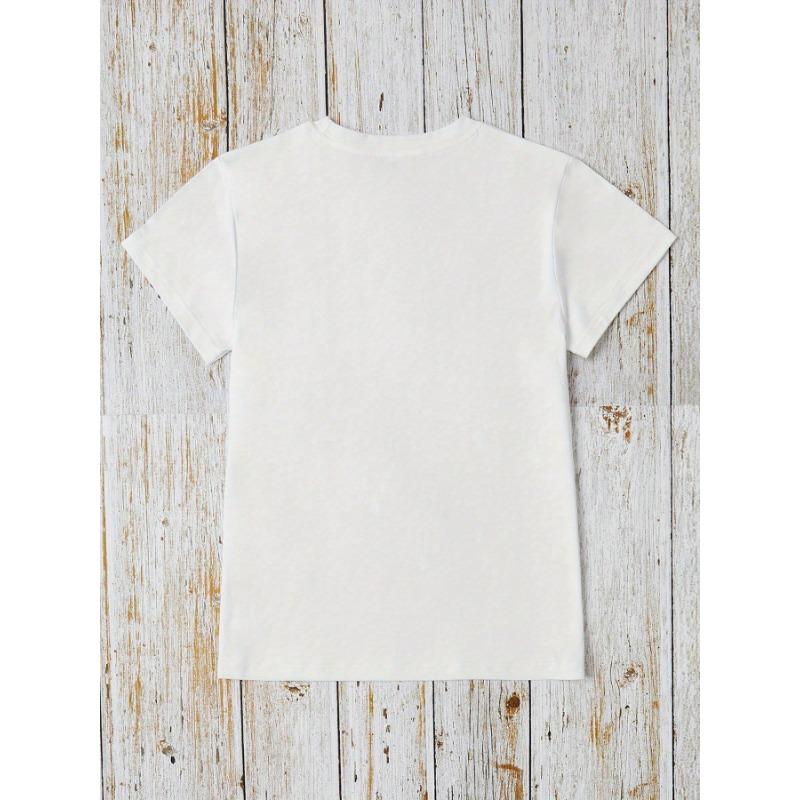[Hai Grafik T-Shirt] Damen Pinkes "Bite Me" Hai Grafik T-Shirt - Lässiges Rundhals Kurzarm T-Shirt, Leicht & Maschinenwaschbar,
