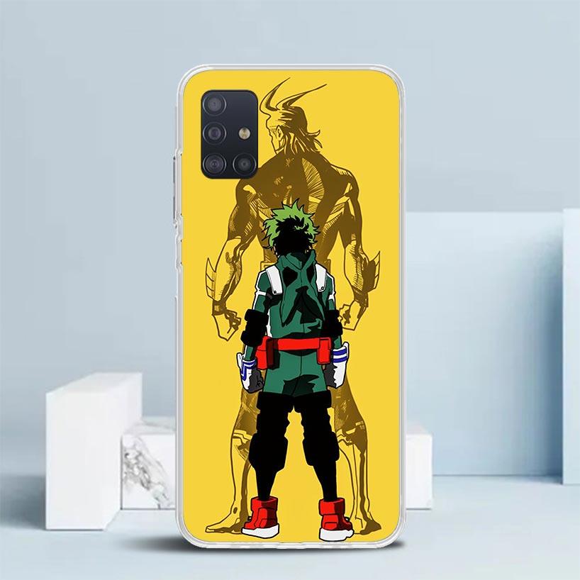 Midoriya Izuku Deku MHA My Hero Soft Cover for Samsung Galaxy A12 A22 A32 A52 A72 A02S Phone Case Note 20 Ultra 10 S10 Plus A51