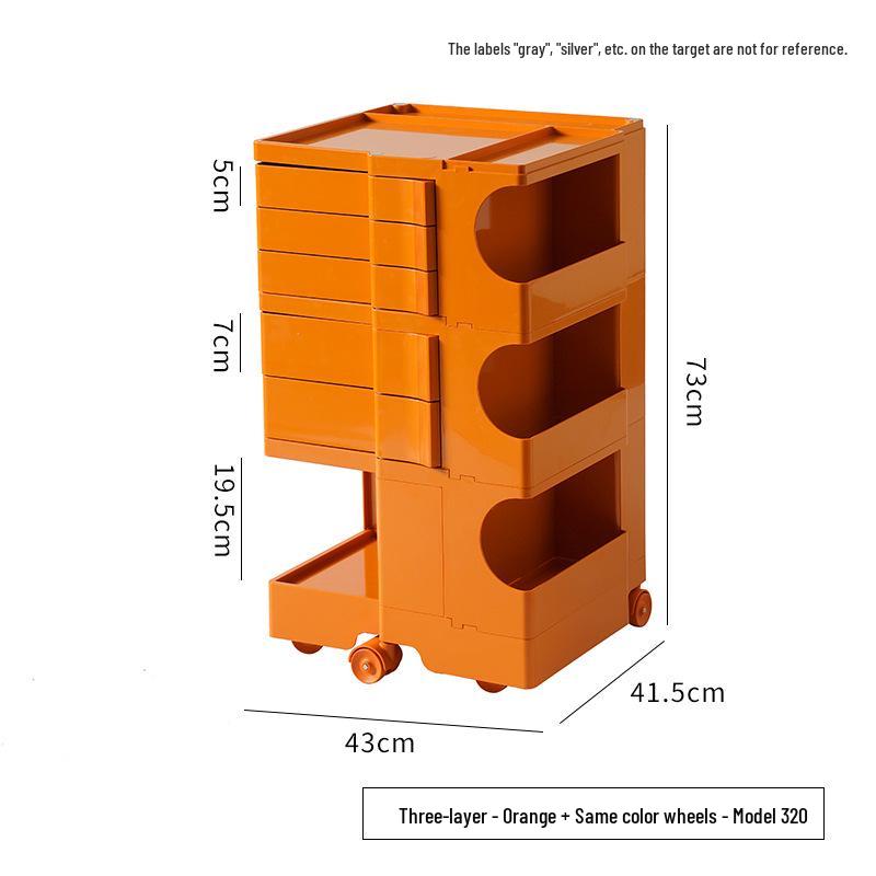 Nordic Rotating Multi-Layer Storage Cabinet: Versatile Makeup, Bedside, or Snack Organizer