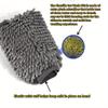 2pcs Set of Car Wash Ultra-Fine Fiber Gloves, High-Quality Ultra-Fine Fiber Washing Gloves for Car Wash Brush Without Battery
