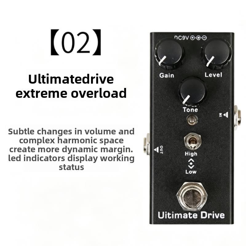 Single Effects Pedal For Electric Guitar With Aluminum Body For Distortion And Modulation