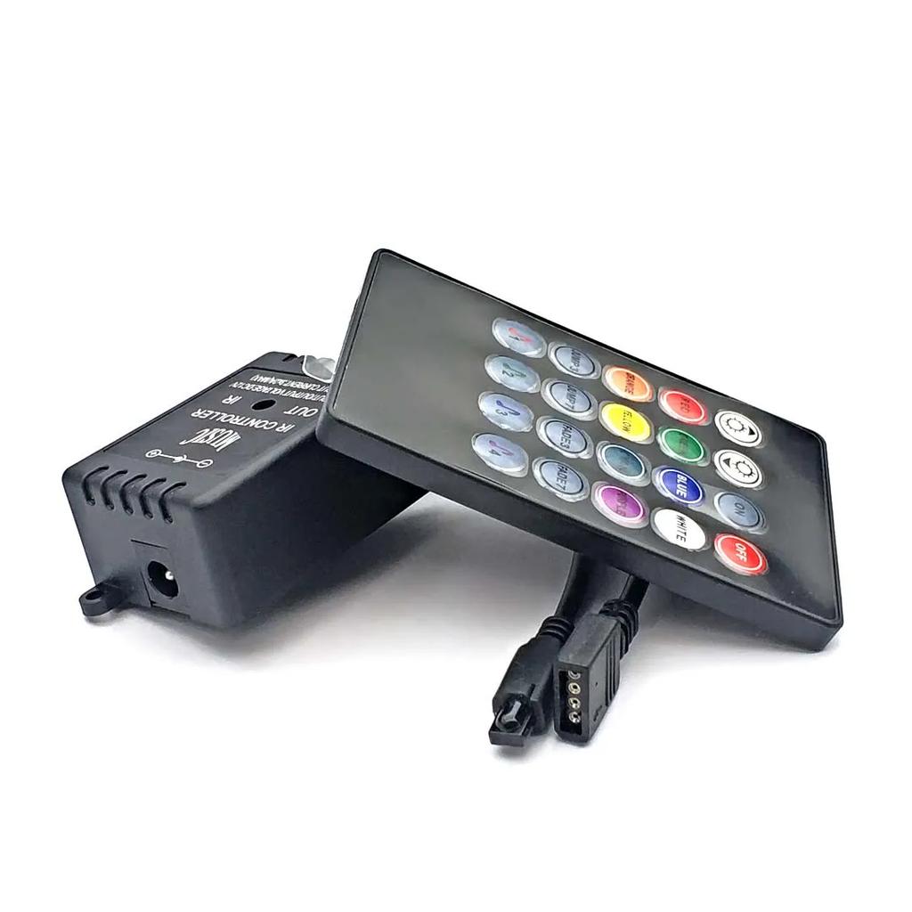 New 20 Music Keys IR Controller Black Remote Sound Sensor for RGB LED Strip High Quality